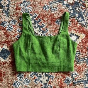 Abercrombie green cropped tank